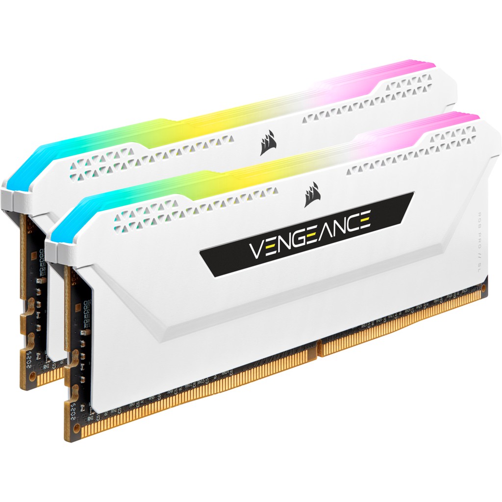 Corsair Vengeance RGB PRO SL 16GB (2 x 8GB) DDR4 3200MHz - White CMH16GX4M2E3200C18 [GS]