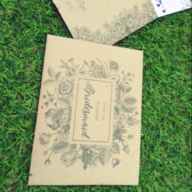 

Amplop bridesmaid/attireguide card small/ amplop rustic