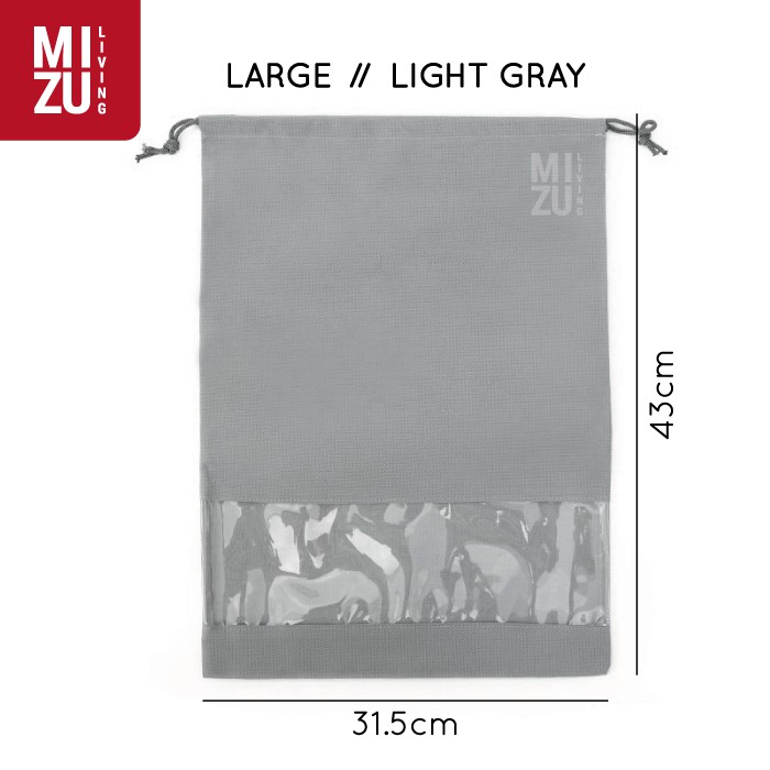 NEZUMI Travel Shoe Bag Tas Serut Sepatu Sandal Serbaguna Anti Debu Ventilasi-7
