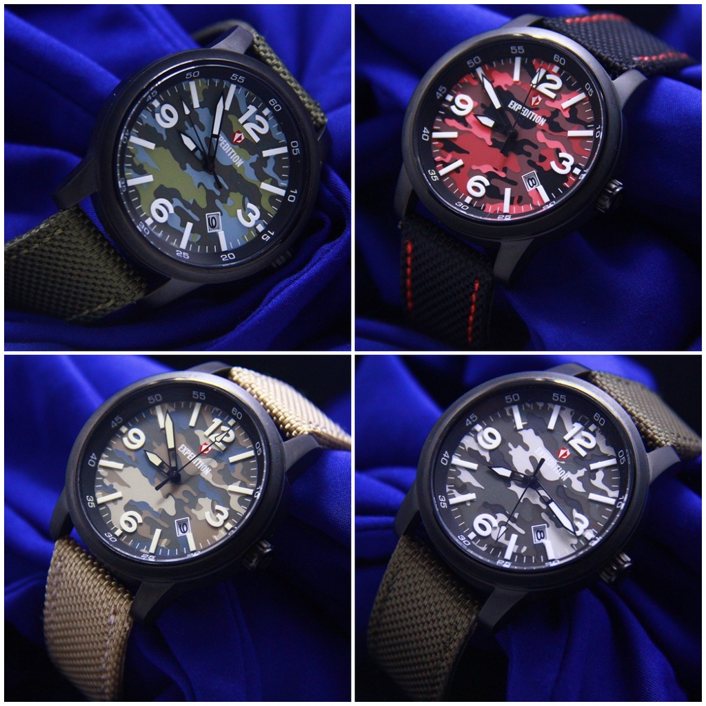 JAM TANGAN EXPEDITION ORIGINAL E 6671 E6671 LEATHER ARMY Dial SPORT SERIES GARANSI RESMI 1 TAHUN | J