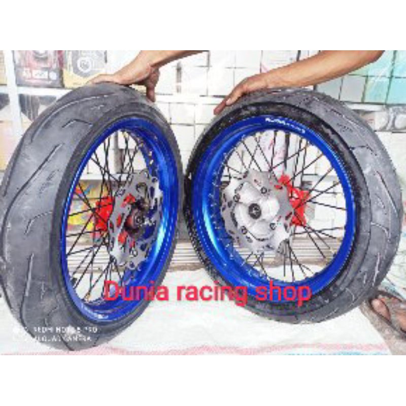 Sepaket Velg Supermoto Sumo Honda CRF 150 velg Sprint sama Ban Tubles