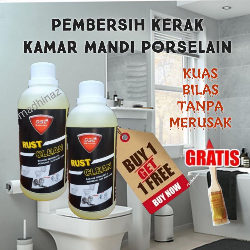 Pembersih kerak kamar mandi / toilet / kaca / stainless / porcelin / Rust Cleaner ukuran 500 ml beli 1 gratis 1