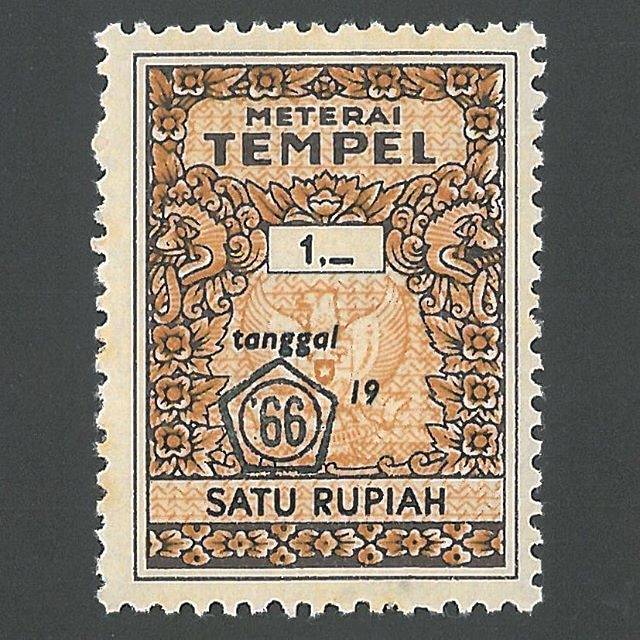 

METERAI MATERAI TEMPEL LAMA TAHUN 1966 NOMINAL Rp 1