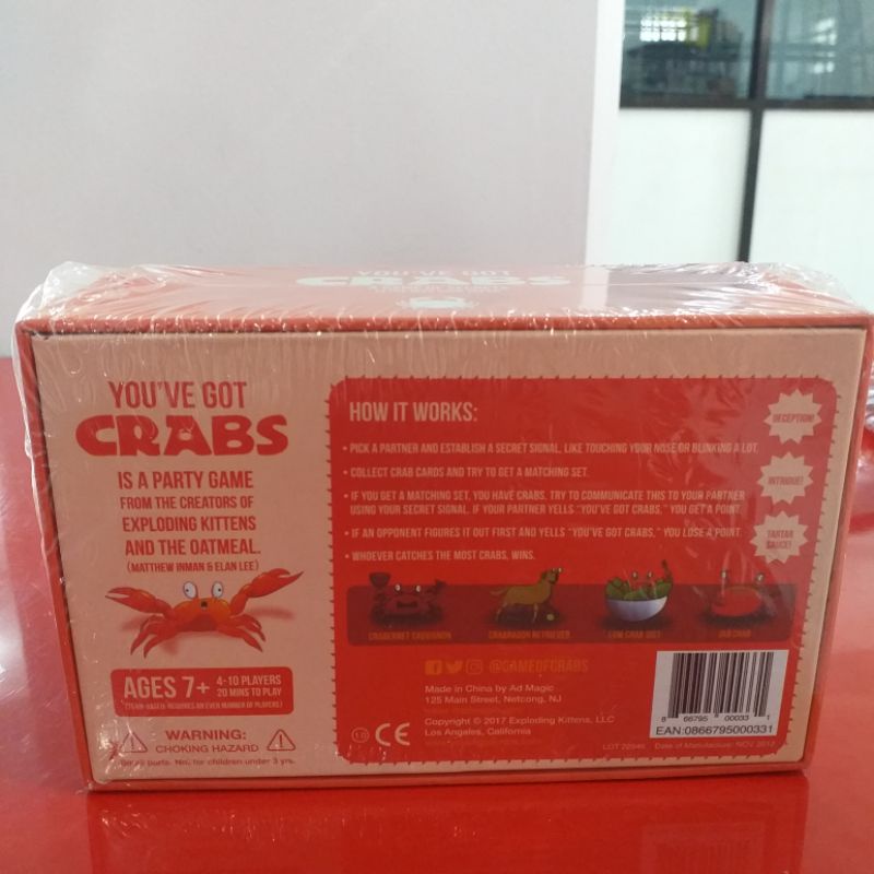 crabs base board game