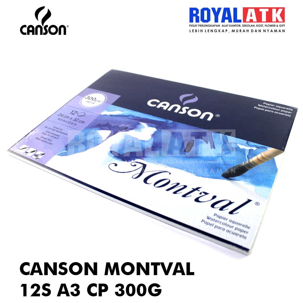 

Canson Montval A3 220 Gsm 12lbr Watercolor Paper Kertas Gambar Cat air