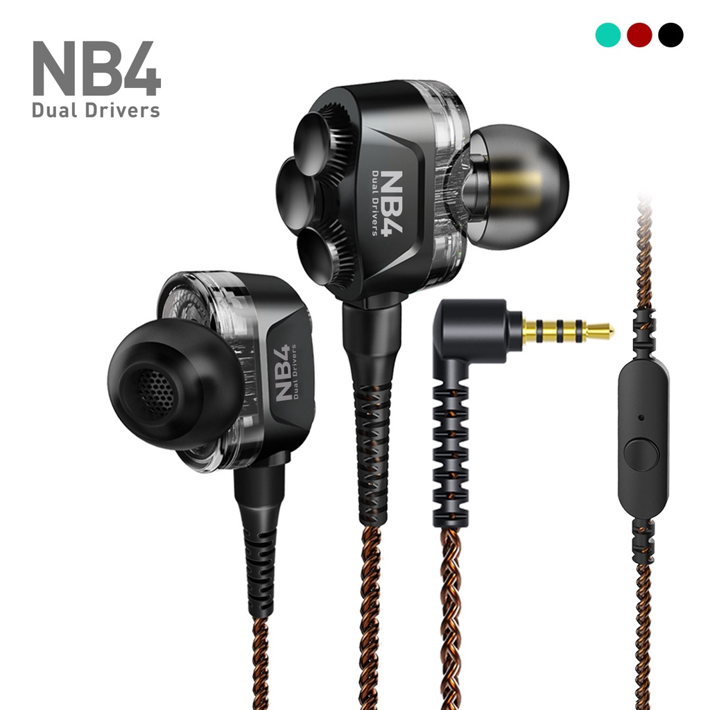 FRO NB4 Earphone Gaming Dual Micro Dynamic Drivers Headset In Ear