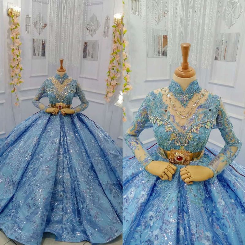 GAUN PENGANTIN BARBIE GOTIK MEWAH BEREKOR//BAJU WEDDING MODERN