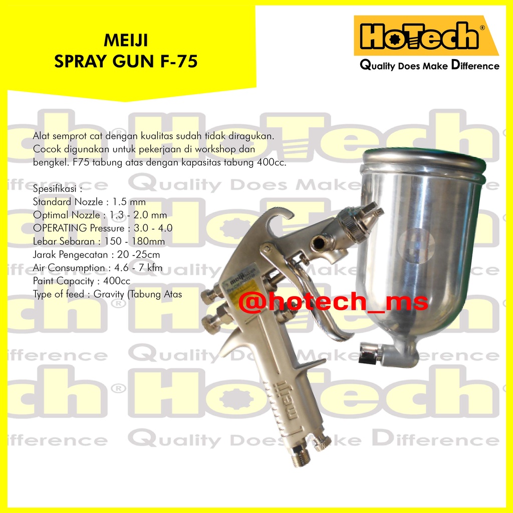 Spray Panting Gun / Spit Cat MEIJI F75 Tabung Atas | Spray Gun Meiji | MEIJI | Spray Gun Meiji F75 |