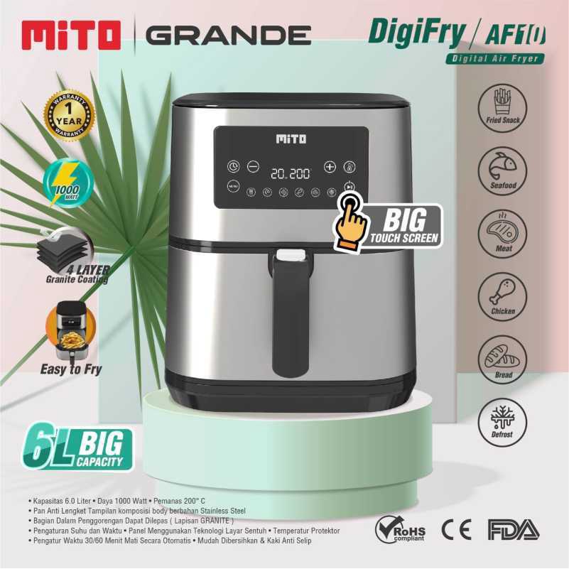 DIGITAL AIR FRYER MITO GRANDE 6 LITER JUMBOO