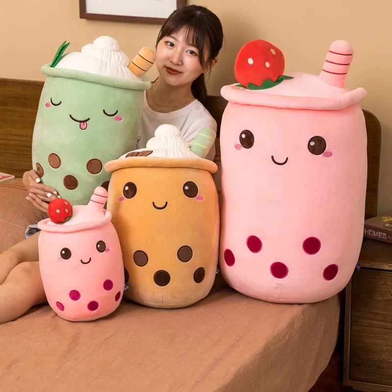 Boneka Boba Terbaru Cangkir Milk Tea Bahan Yelvo jumbo 60cm Berlabel SNI