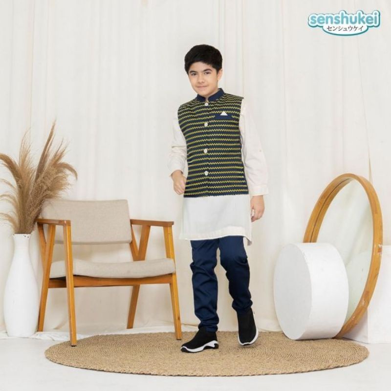 Import Senshukei 75 Setelan Baju Koko India Rompi Celana Panjang Anak Laki Laki Lebaran