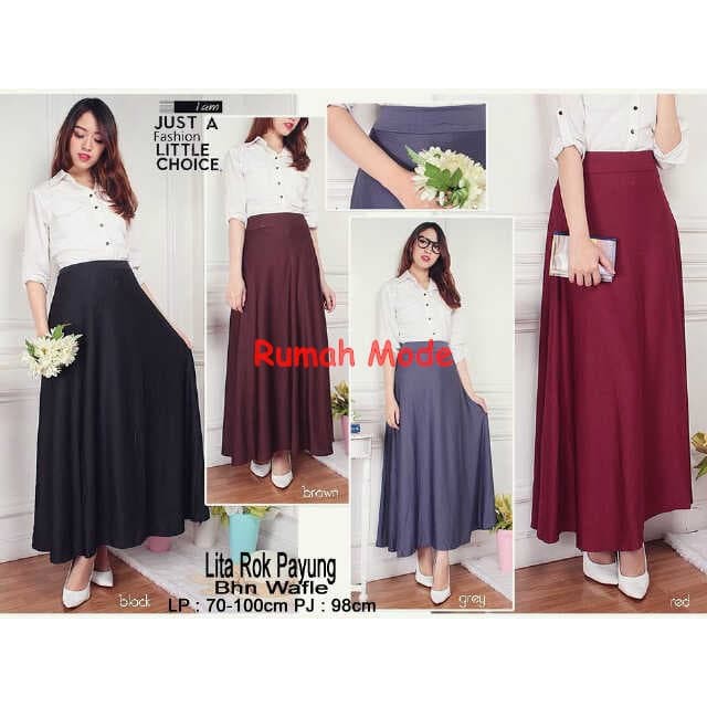 Lita rok payung/rok payung/rok wanita/rok wanita panjang/SB