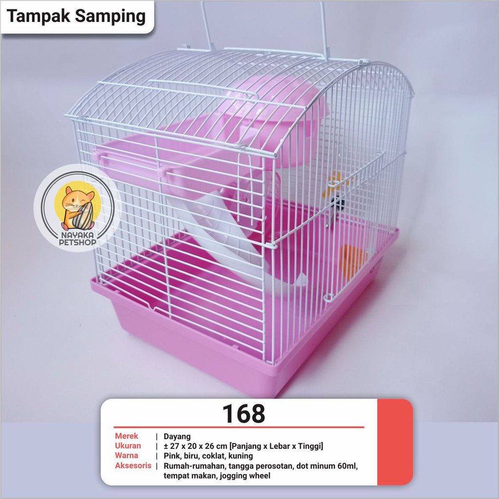 Dayang 168 Kandang Hewan Hamster Tingkat 2 Lantai