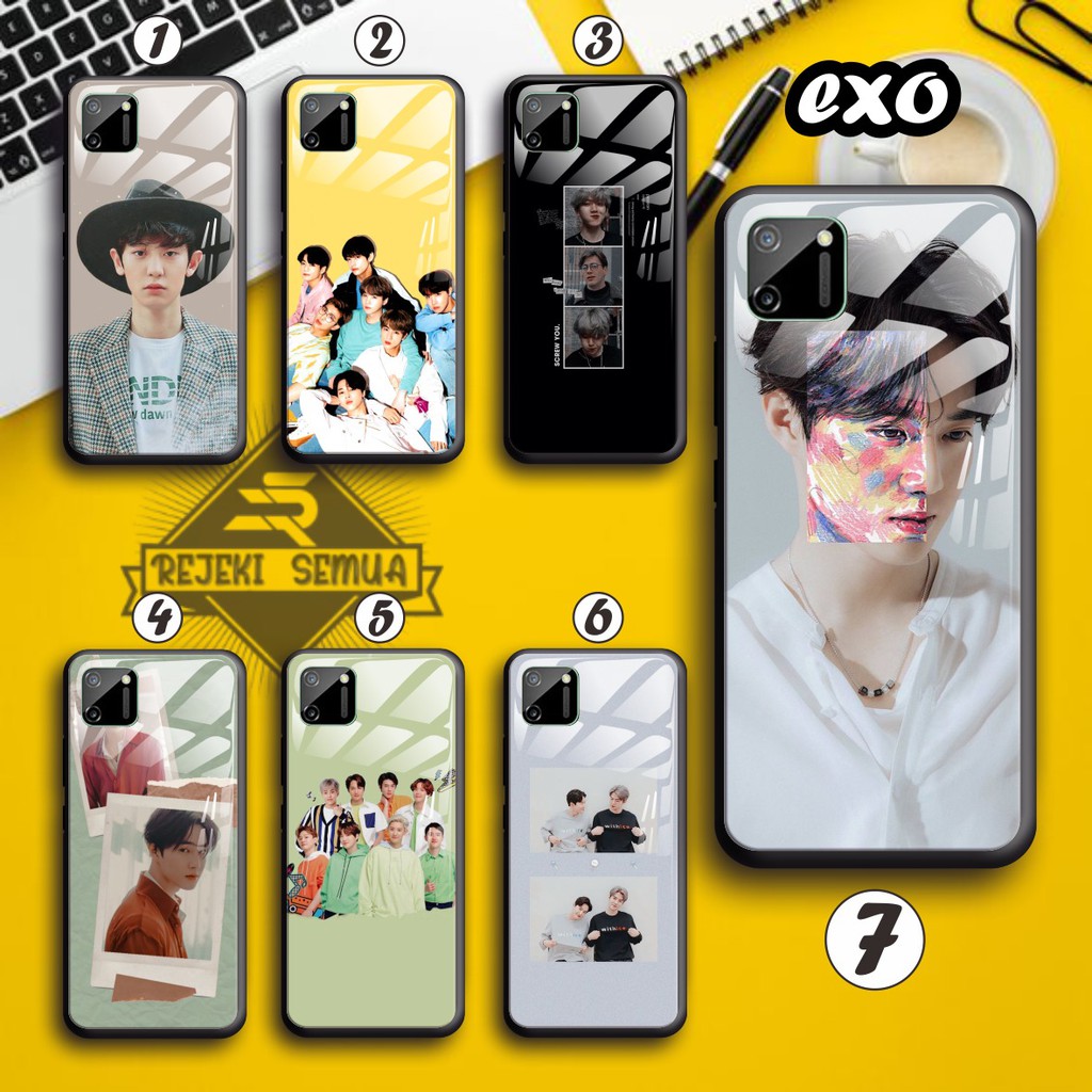 back case glass EXO Oppo A3s A1k A5 A9 2020 A7 F9 A5s A31 A52 a53 A92 A37 A57 A59 A71 A83 [RS]1018