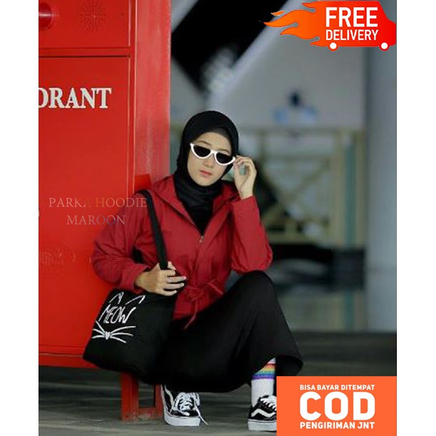 Jaket Parka Hoodie Wanita - Jaket Semi Parka Wanita - Jaket Parka - Jaket Bomber (COD)-6