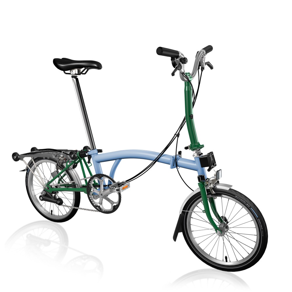 SEPEDA LIPAT BROMPTON M6R - CLOUD BLUE/RACING GREEN