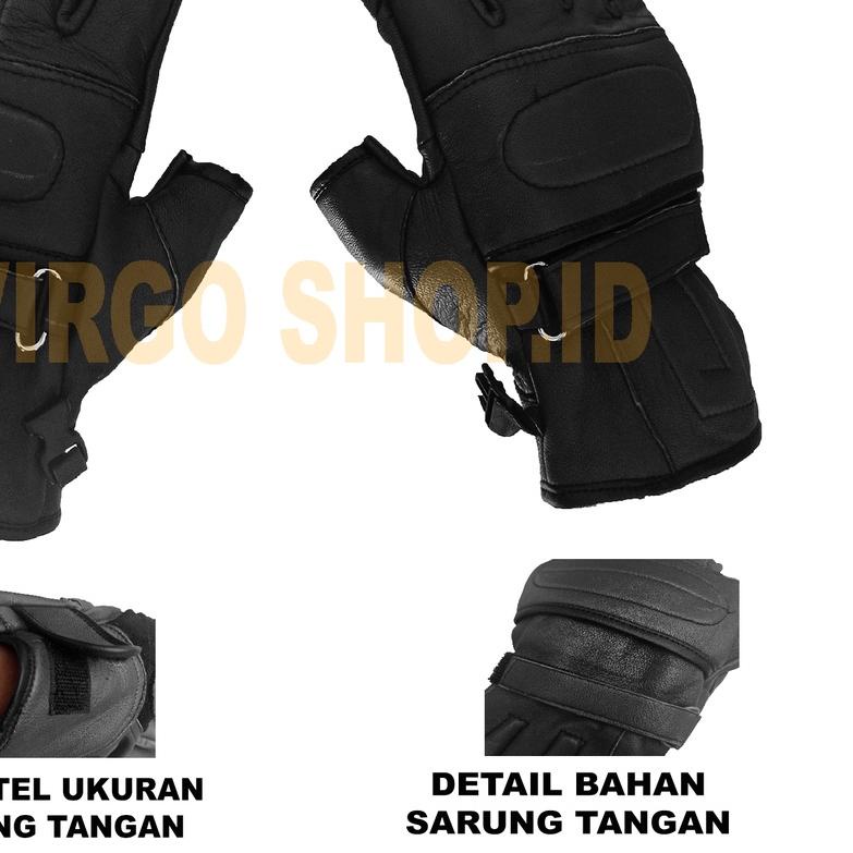 ➾ Sarung Tangan Motor Kulit Half Pendek Lembut Dan Nyaman / Sarung Tangan Motor / Sarung Tangan / Sa