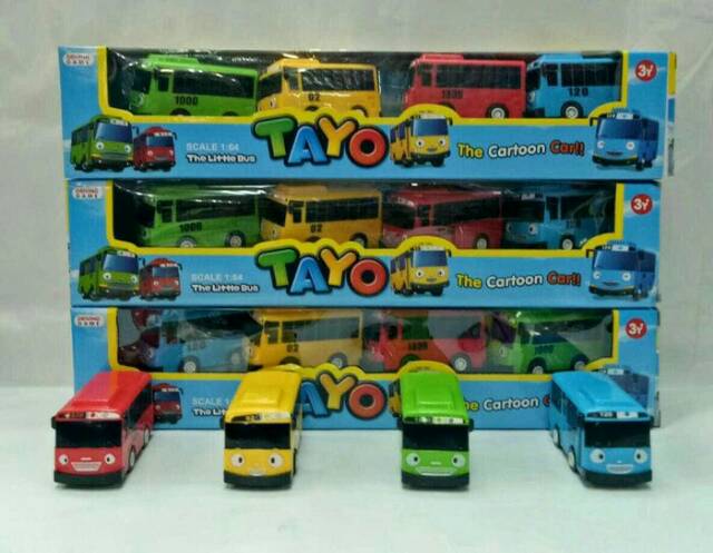 Bus tayo pull back ( 4 pcs )tayo the little bus