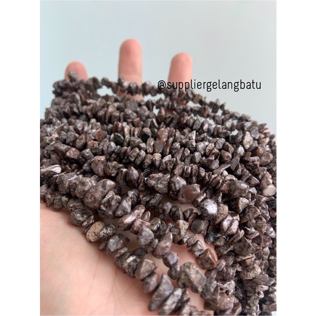 kerikil Batu DARK BROWN CORAL 1cm natural coklat renteng aksesoris bahan kalung gelang anting strap mask kerajinan tangan craft citayam fashion week etink vintage elegan bali