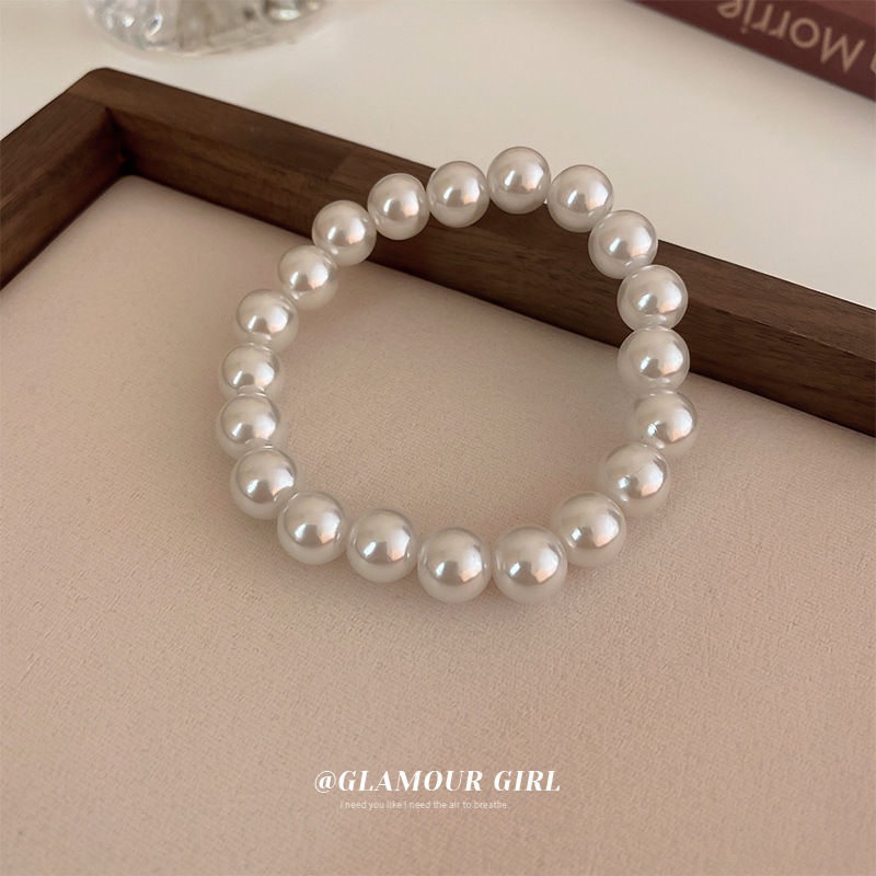 Gelang Mutiara Stretch Gaya Retro Perancis Untuk Hadiah