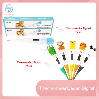 Image of Thermometer Badan Digital Polos / Motif - Termometer Pengukur Suhu Badan