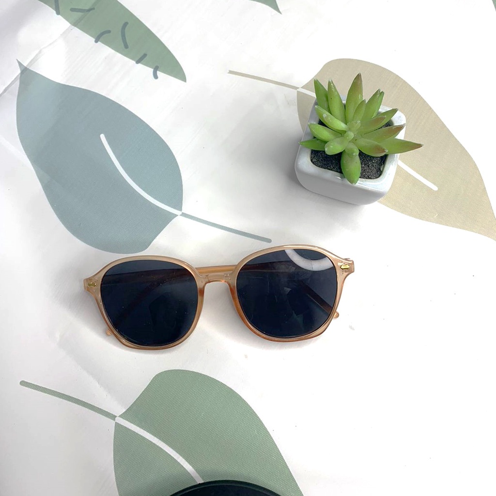 T&amp;Y Kacamata Wanita Hitam Korea Fashion Retro 6502 Kaca Mata Ulzzang Vintage Sunglasses Pantai Korean Impor Murah