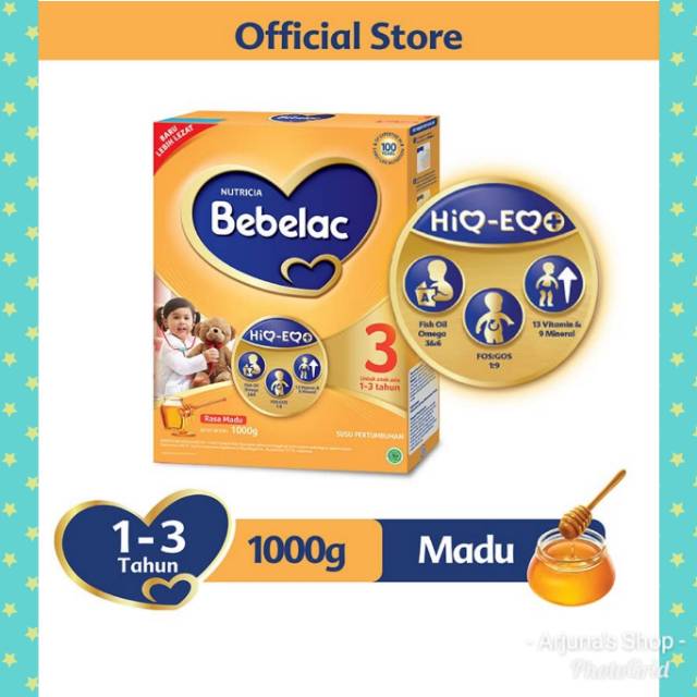 BEBELAC 3 &amp; 4 Rasa Vanila/Madu 1000gr