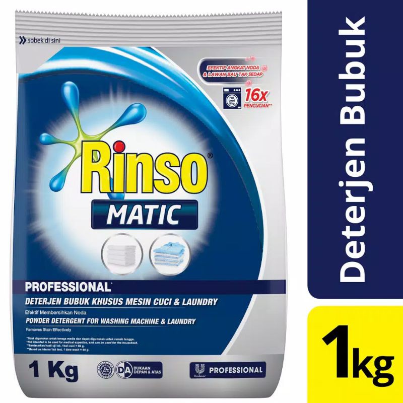 Rinso Matic / matik Deterjen Bubuk 1Kg