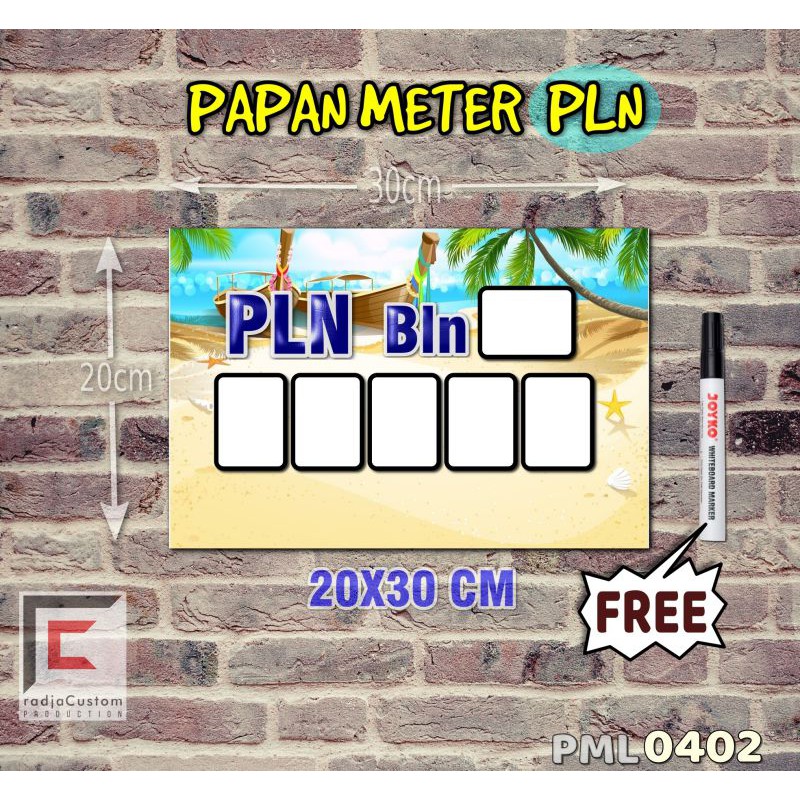 

RadjaCustom Papan Meter Listrik PLN PAM motif Unik - Tropical 02