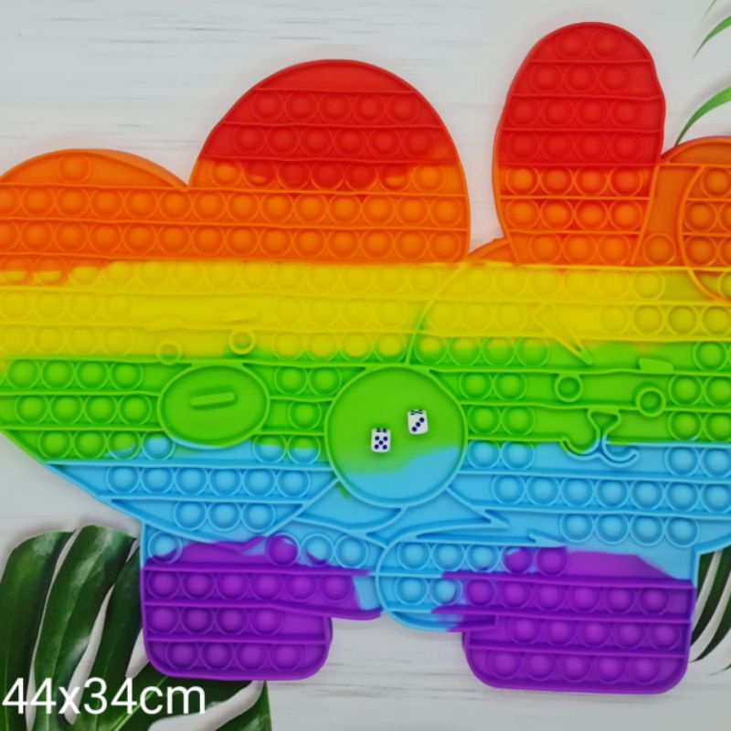 Mainan Pop It BT21 Jumbo Warna Rainbow