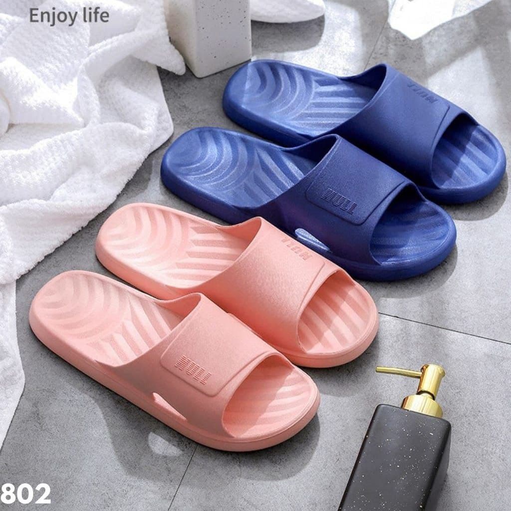 SANDAL SELOP DESIGN TEKSTUR GELOMBANG COCOK PAKAI SEKELUARGA BAHAN RUBBER NYAMAN EMPUK IMPORT ANT LICIN 802