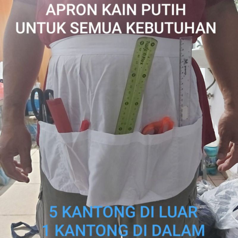 KAIN APRON PUTIH KATUN