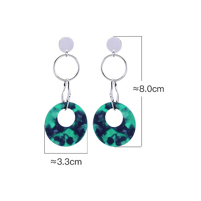 LRC Anting Tusuk Fashion Color Long Geometric Acrylic Earrings F38086