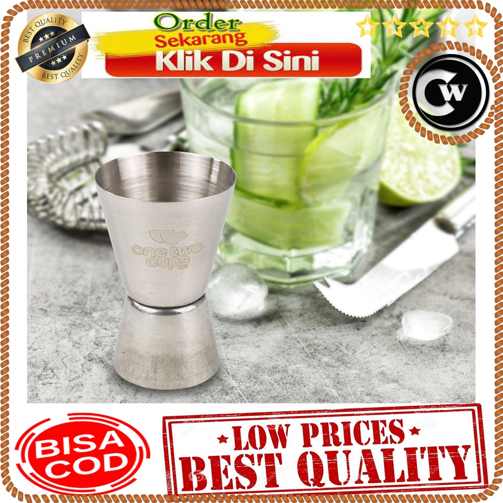 Jigger Stainless Measure Cup 15/30ml (REVERSIBLE) | Gelas Ukur Double Shot 15ml 30ml | Gelas Ukur Takar Penakar Kopi