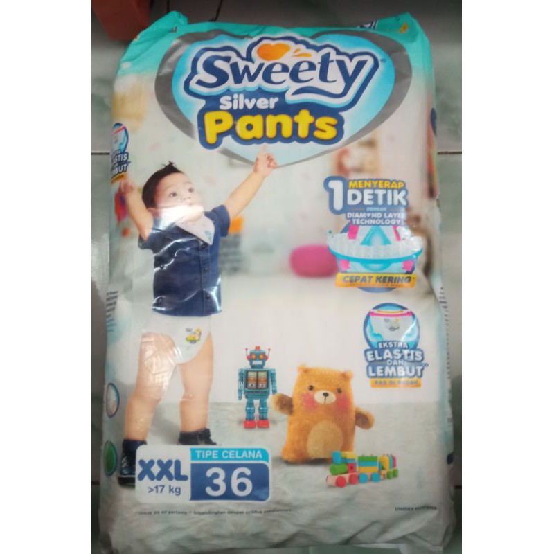 POPOK SWEETY SILVER PANTS XXL 36