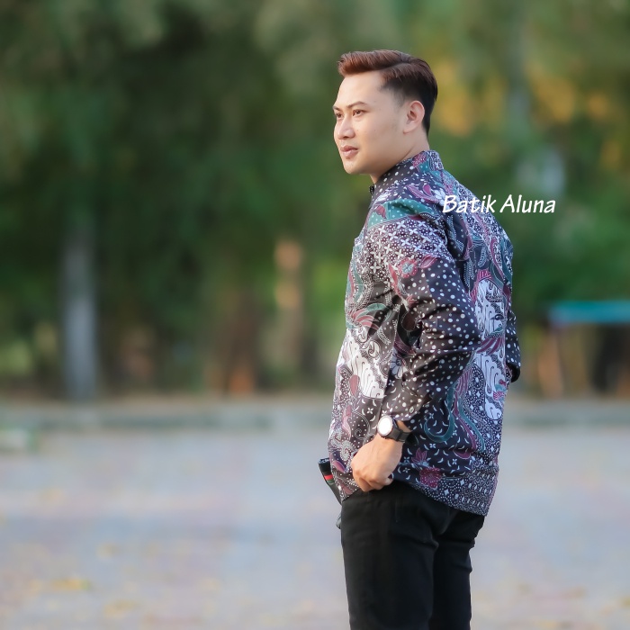 Kemeja Pria Lengan Panjang Batik Premium Original Aluna Batik Solo PCW 102