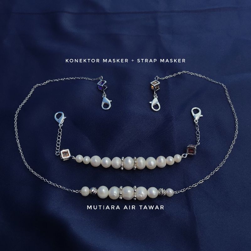 Strap masker mutiara asli lombok bersertifikat Strap masker hijab Strap masker 2in1 Strap masker kal