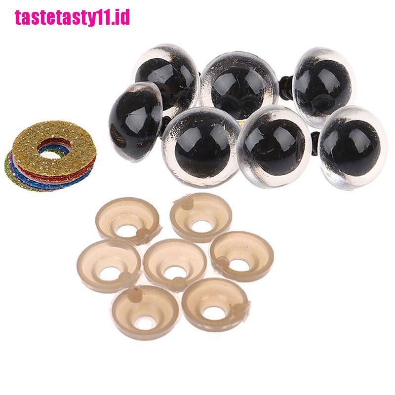 (TTID) 10pcs / Set Mainan Mata 3D 20MM Bahan Plastik Aksen Glitter Untuk Anak