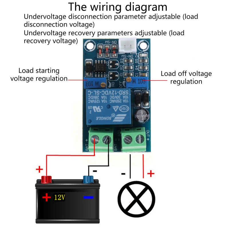 Btsg 12V Charging Controller Under Voltage Saklar Otomatis Low Voltage