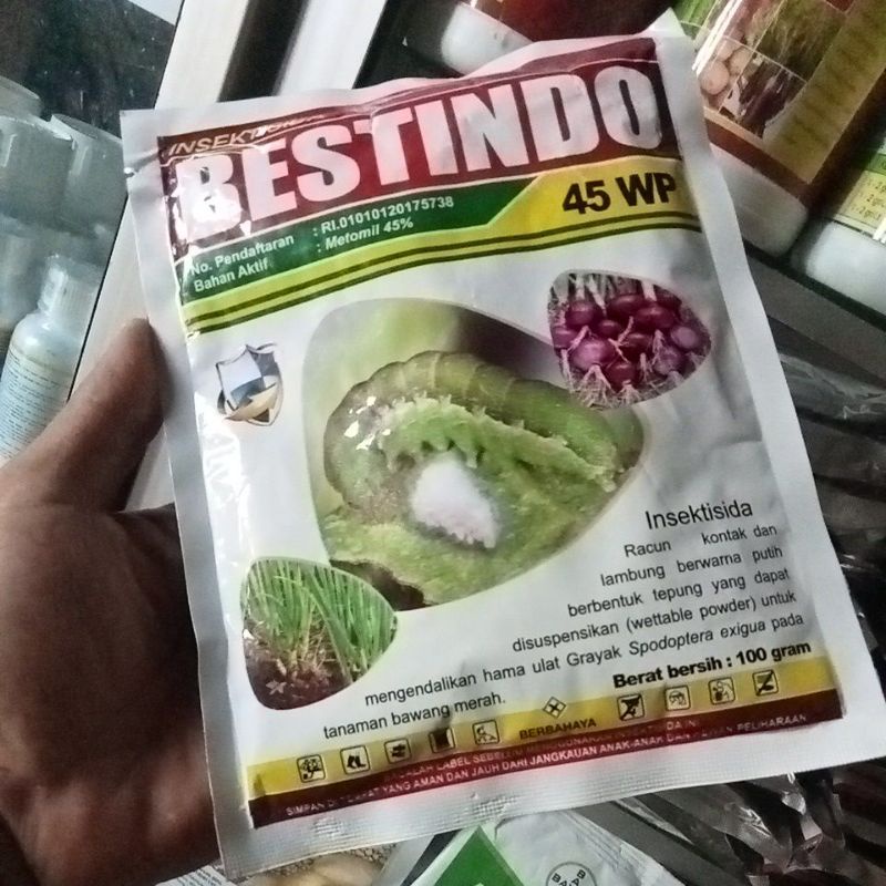 Insektisida BESTINDO 45 WP 100 gram Pembasmi ulat tanaman Bawang merah sawi kubis dll