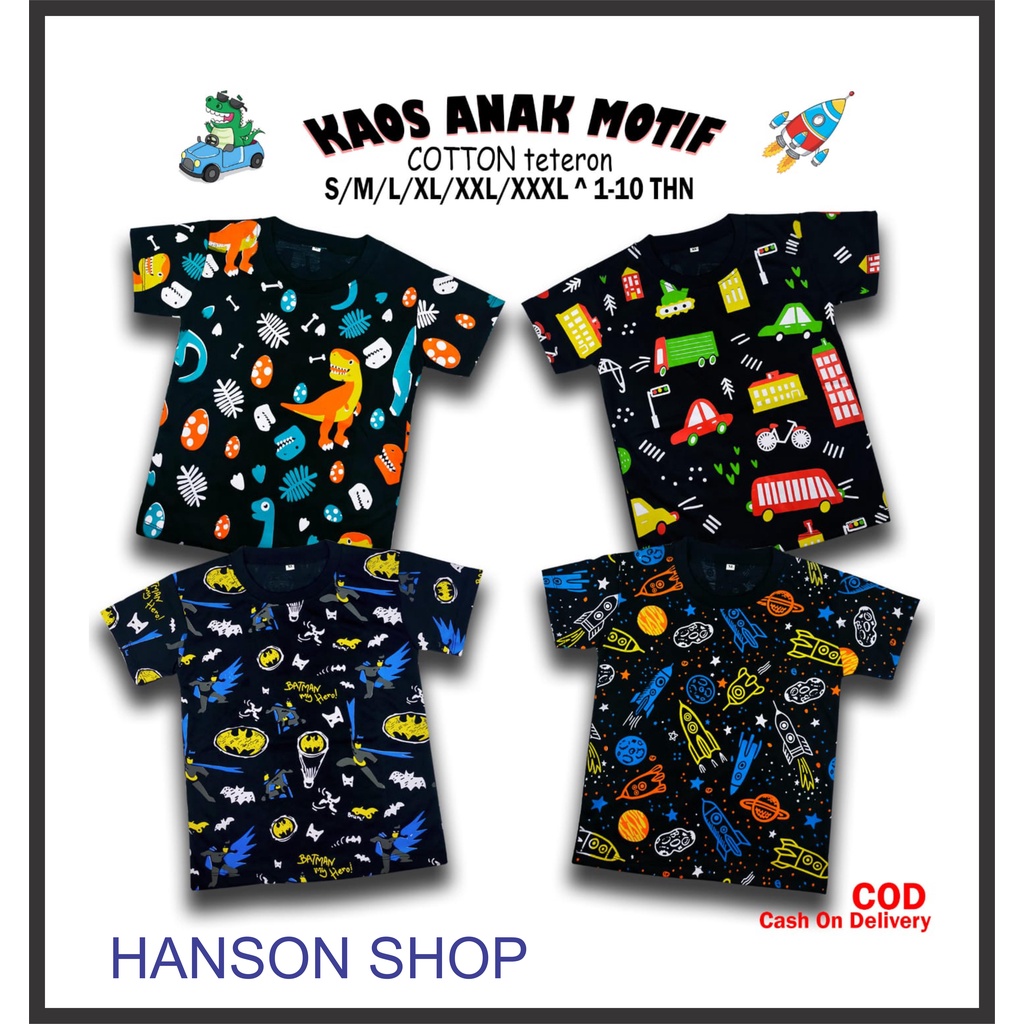 kaos anak laki laki / kaos cowok / kaos anak cowok