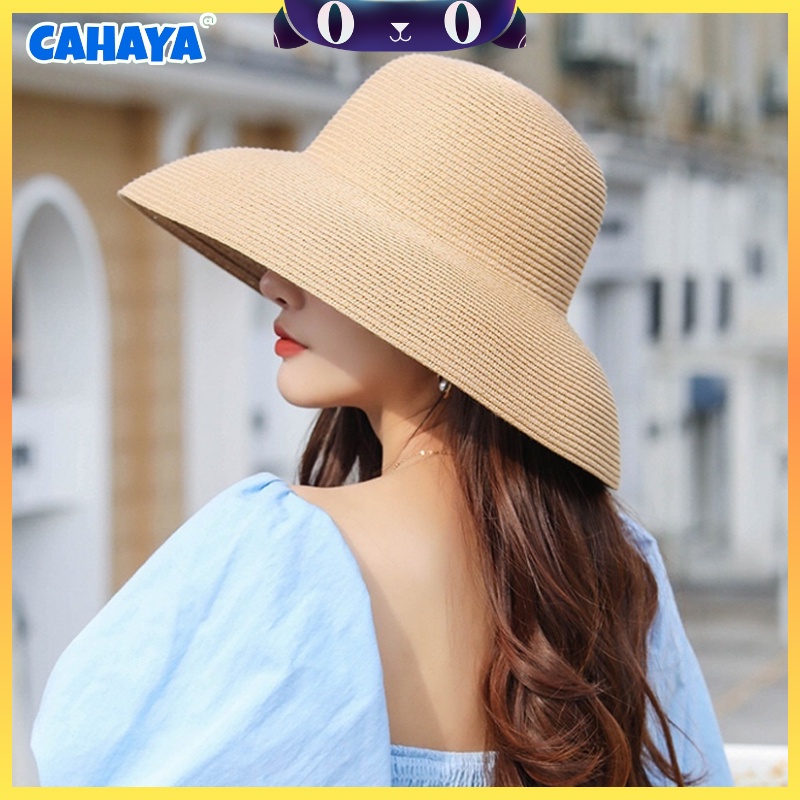 CAHAYA Topi Pantai Wanita Pelindung UV - Summerhat Pantai Import T109