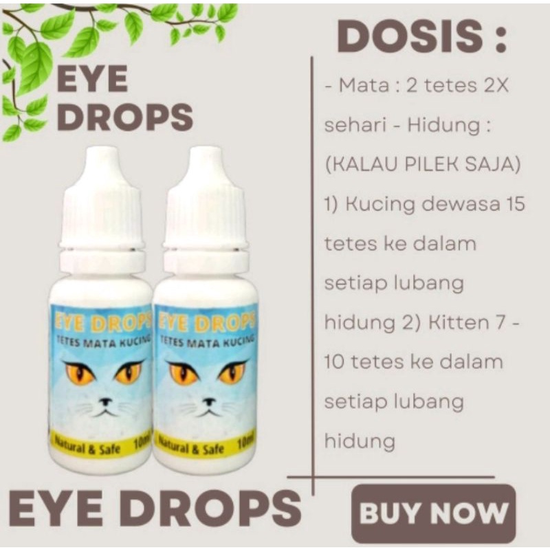Obat tetes mata Kucing EYE DROPS Obat Sakit Mata Kucing Belekan Iritasi Infeksi Berair