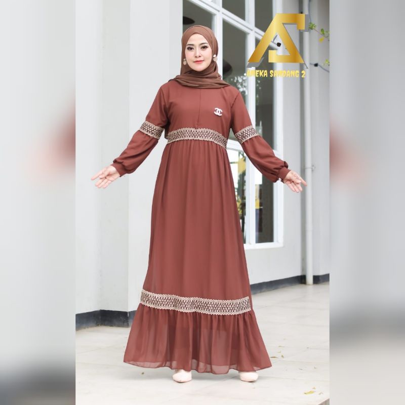 𝐁𝐢𝐬𝐚 𝐂𝐎𝐃 | Gamis Danita maxy ceruty jumbo+standar