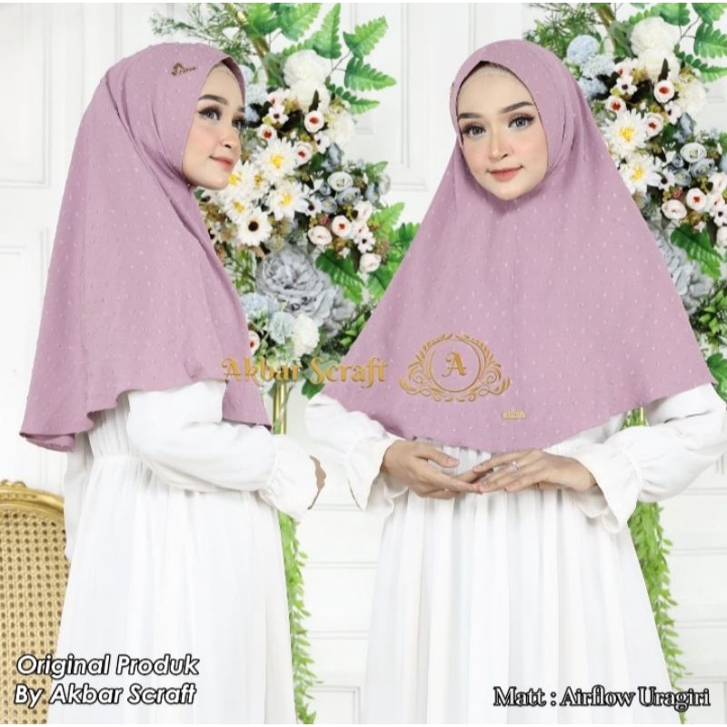 (ORIGINAL 100%) HIJAB INSTAN URAGIRI BY AKBAR SCARF || SOFT PED URAGIRI TERBARU TERMURAH TERLARIS KE