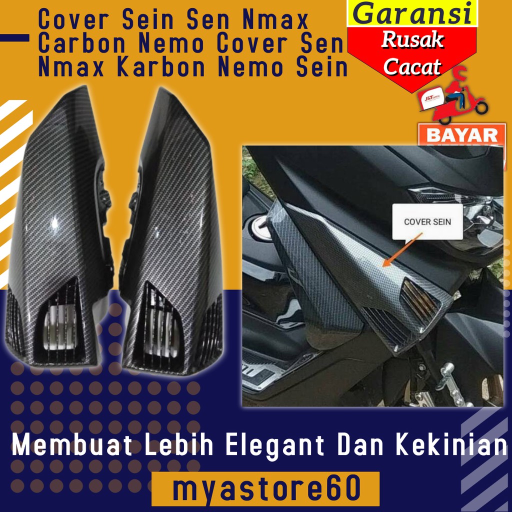 Aksesoris Variasi Yamaha Nmax Cover Tutup Sein Sen Nmax Carbon Nemo Cover Sen Nmax Karbon Nemo Sein