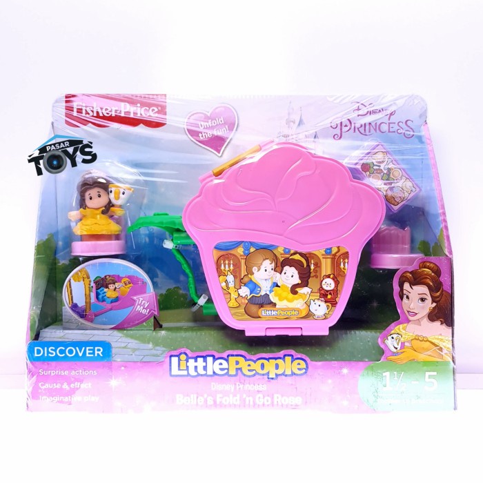 Fisher-Price Little People Disney Princess, Belle's Fold 'n Go Rose