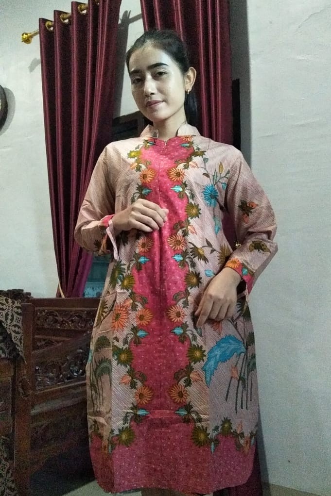 Terlaris Serut Genes Jelita Tunic Navbor Yelbor Whitbor Creambor Tunik Batik Modern Hrb030 Dolbi Dob
