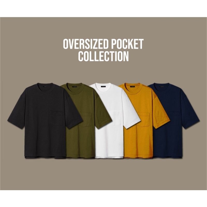 kaos oversize poket polos