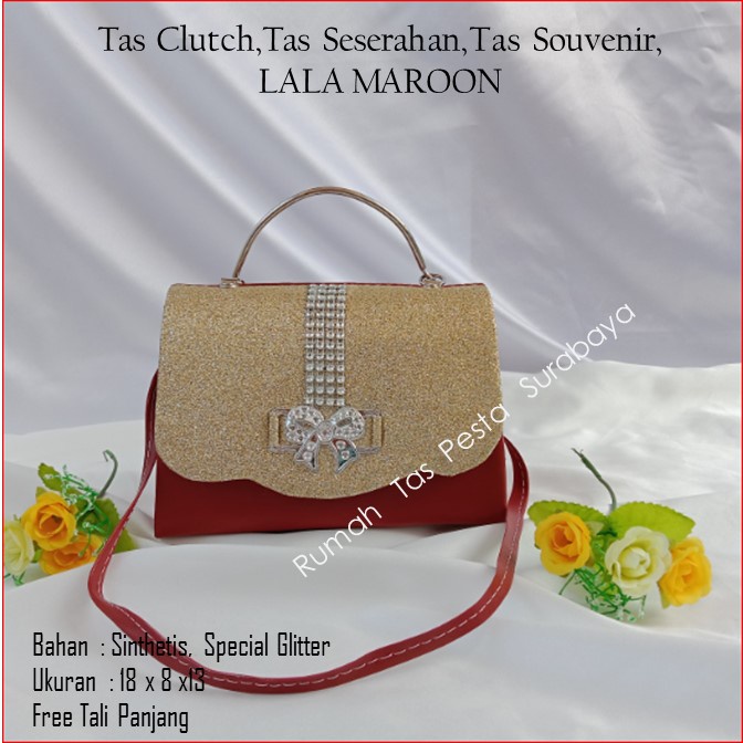 Tas Clutch,Tas Seserahan,Tas Souvenir,LALA MAROON